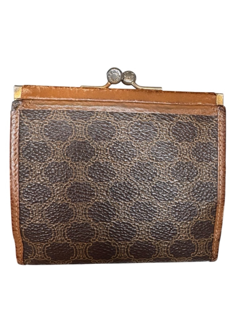 Celine Embossed Triomphe Bifold Wallet in Brown/Tan - Picture 5 of 8